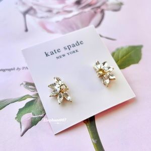 Kate spade flower rhinestone earrings